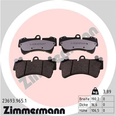 Zimmermann bremsbelagsatz - zimmermann,