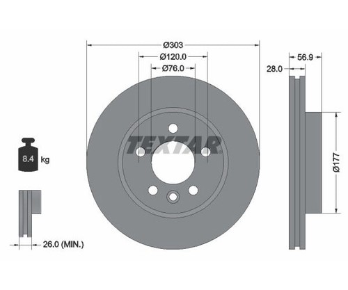 Bremsscheiben vorne für vw - 2x,