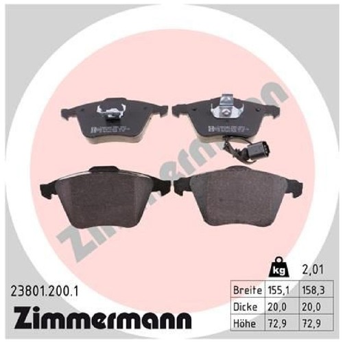 Zimmermann bremsbelagsatz - zimmermann,