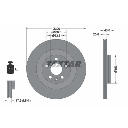 Bremsscheibe textar 92309703 - bremsscheibe,