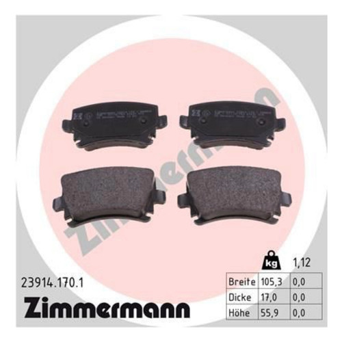Zimmermann bremsbelagsatz - zimmermann,